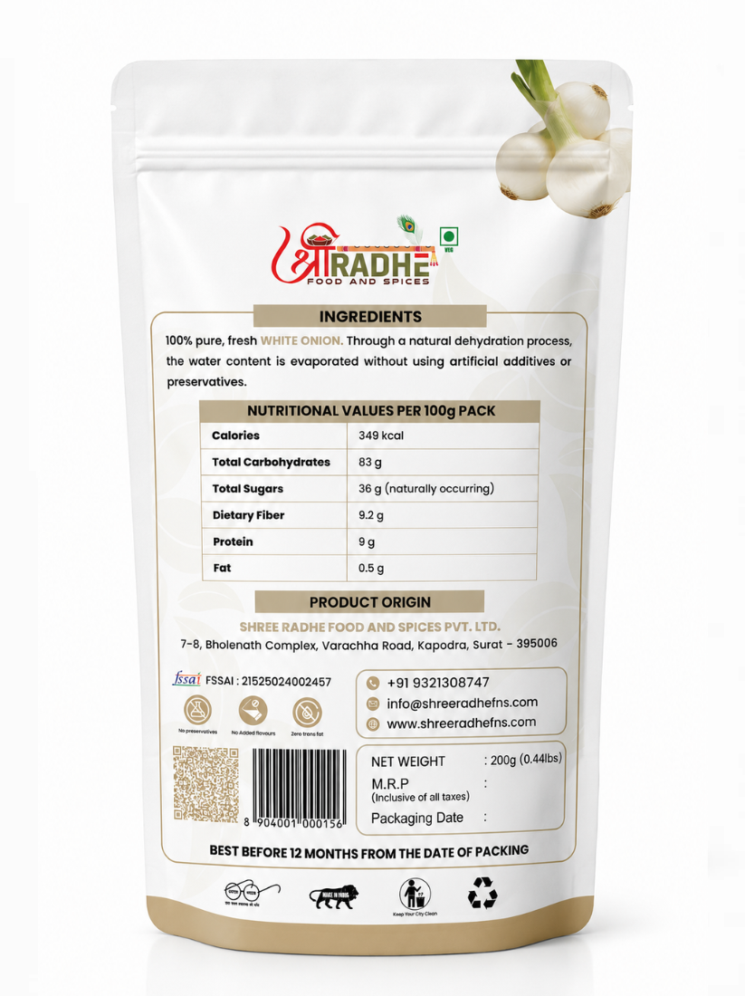 White Onion Flakes (Premium Dehydrated White Onion Flakes)