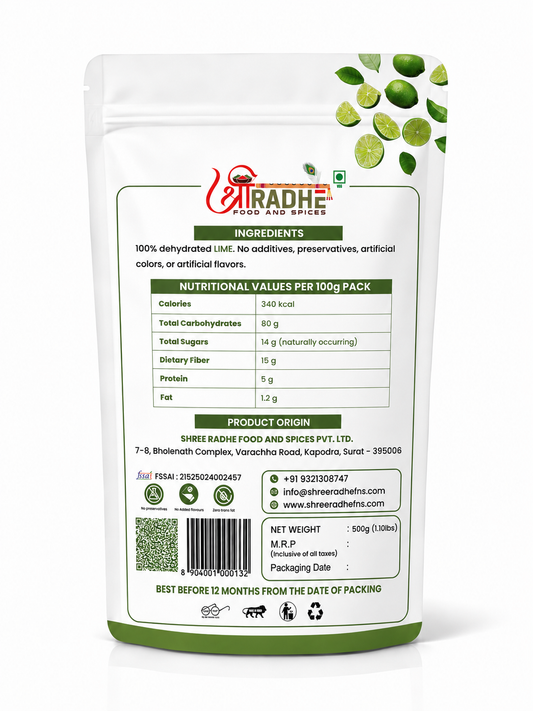 Natural & Authentic Sun-Dried Lime Powder