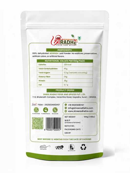 Authentic Sun-Dried Moringa Leaf Powder