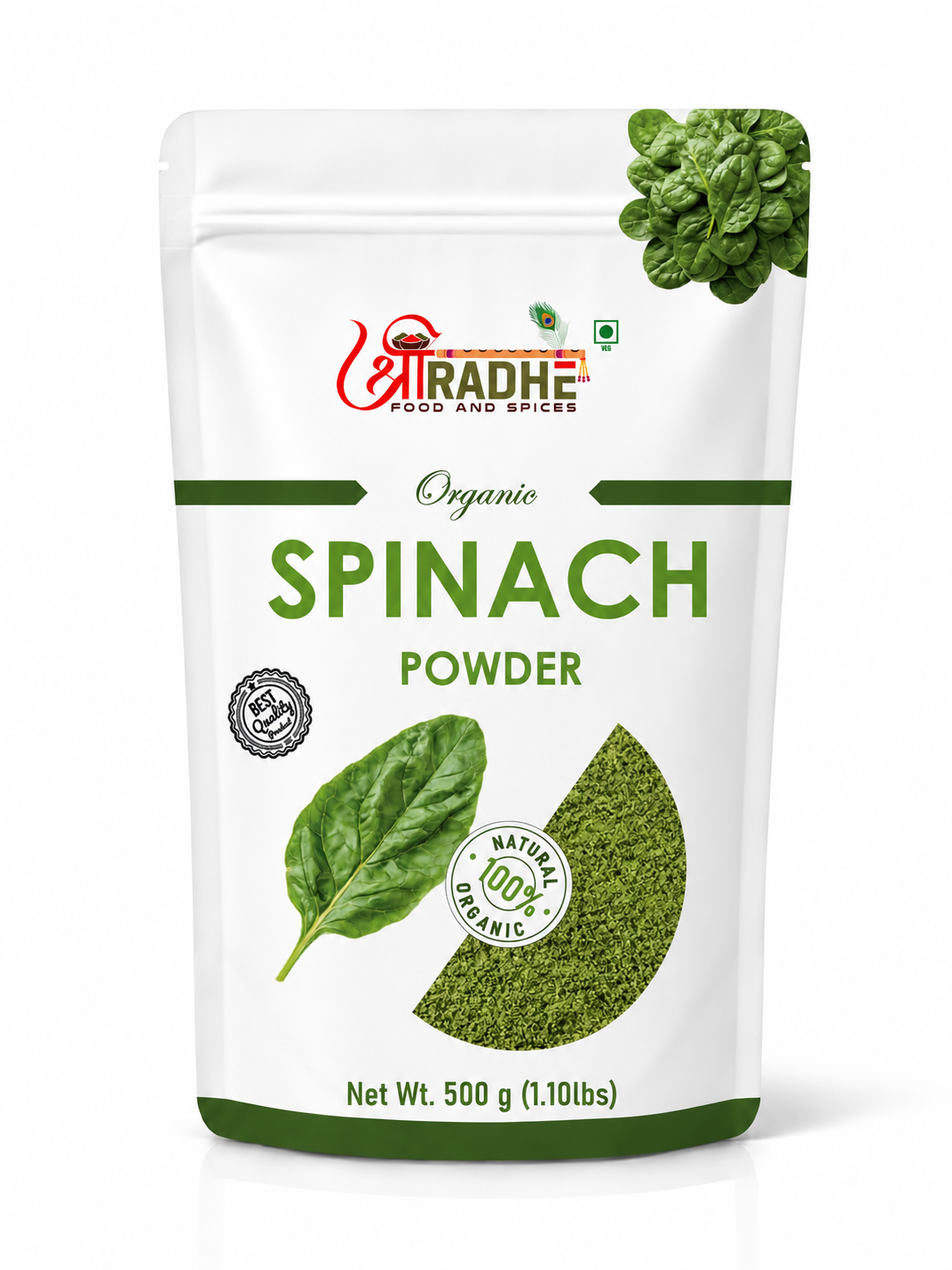 Authentic Sun-Dried Spinach Powder